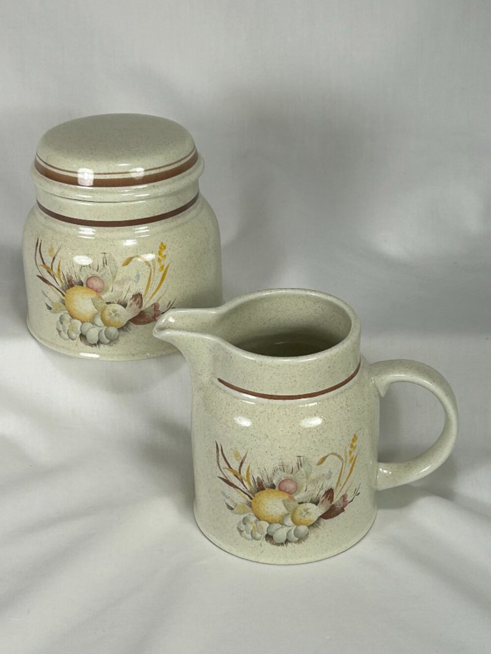 Royal Doulton UK Lambethware LS1039 Harvest time sugar bowl & creamer